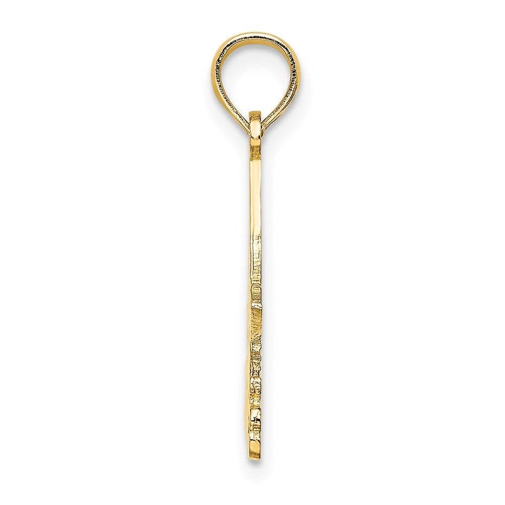 14K Yellow Gold I Love Stone Harbor Sailboat Charm