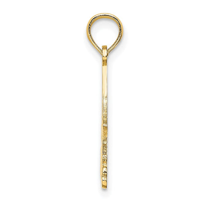 14K Yellow Gold I Love Stone Harbor Sailboat Charm