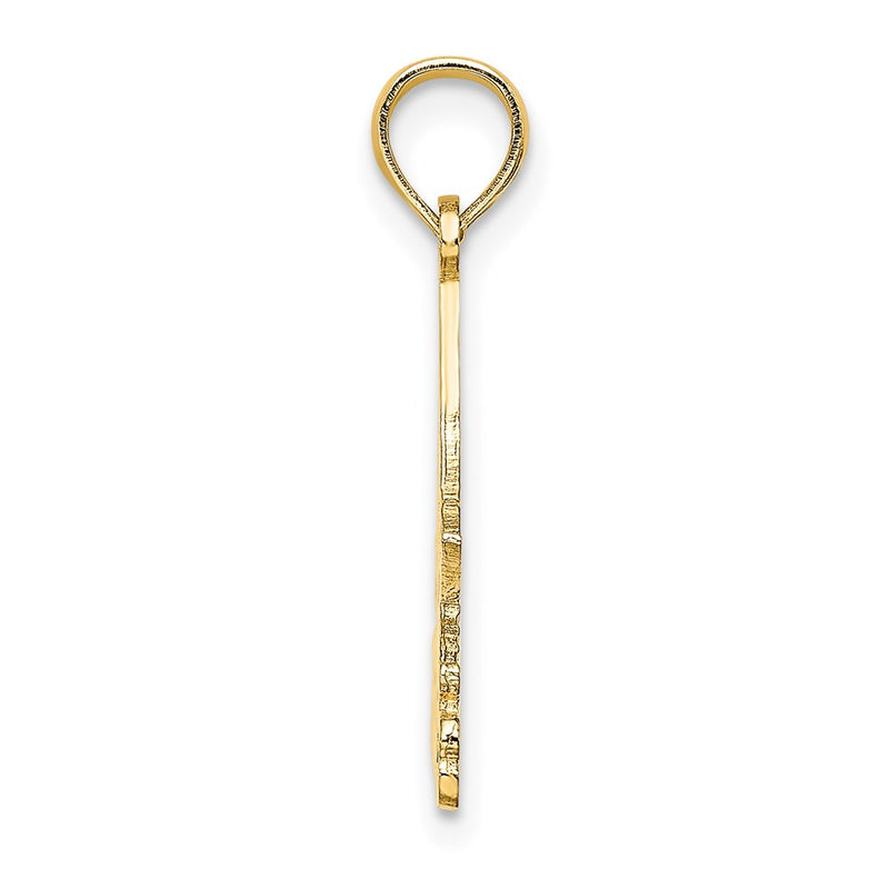 14K Yellow Gold I Love Stone Harbor Sailboat Charm