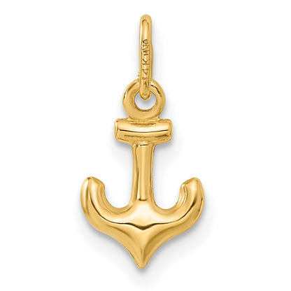 14K Yellow Gold Anchor Charm