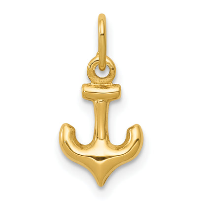 14K Yellow Gold Anchor Charm