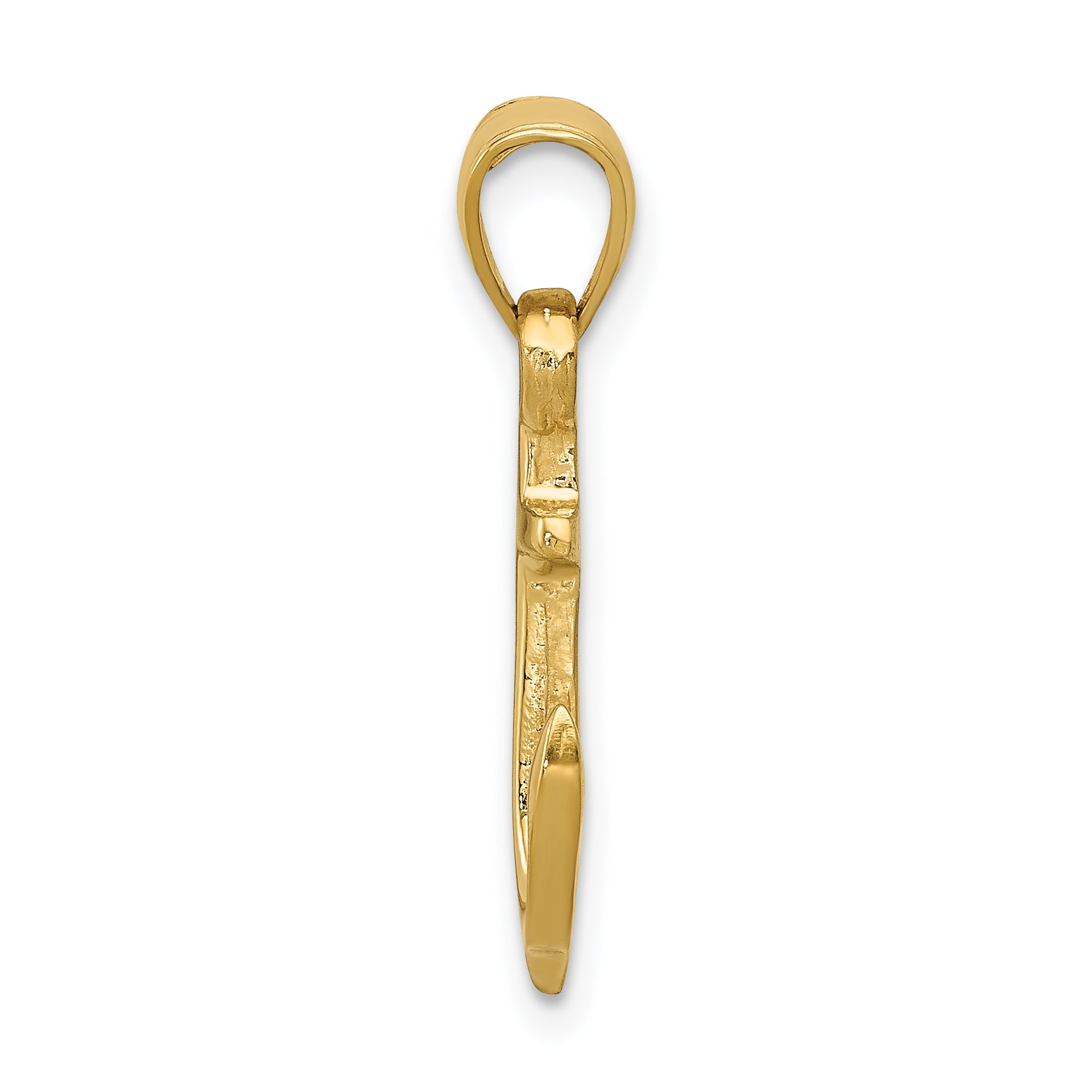 14K Yellow Gold Anchor Pendant