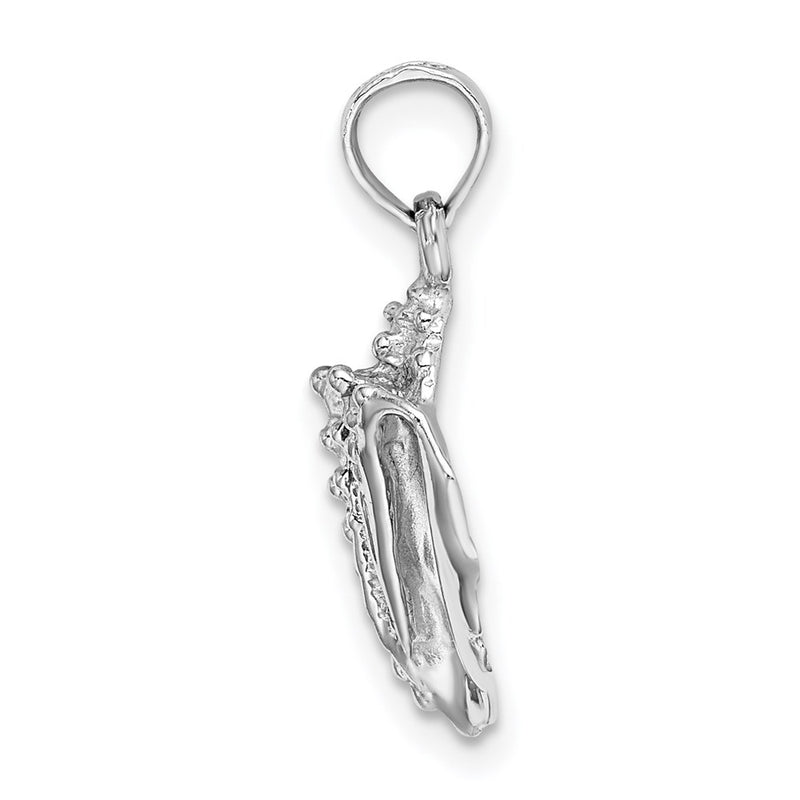 14k White Gold Conch Shell Charm