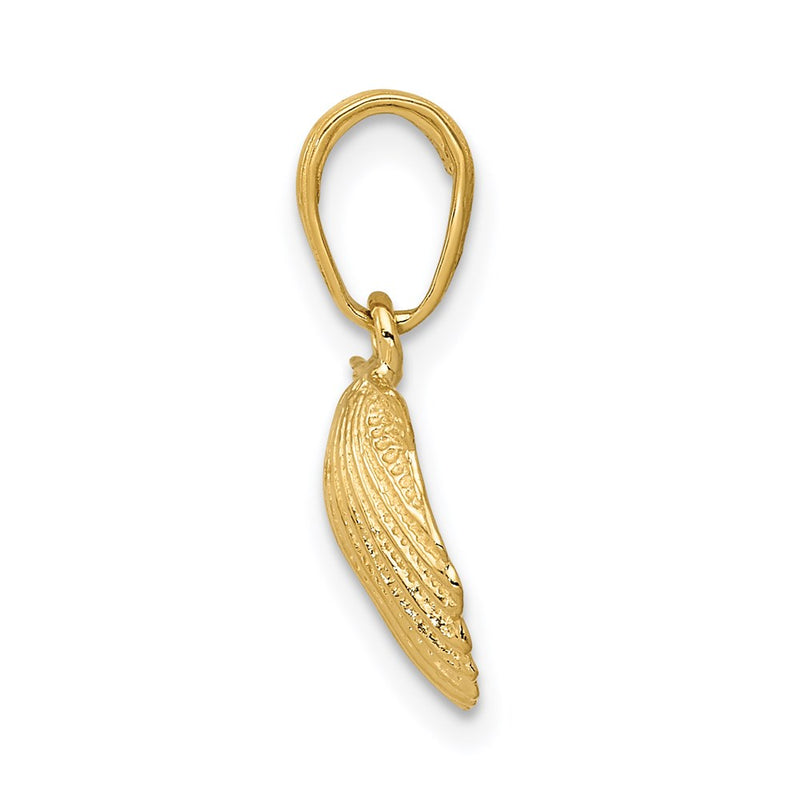 14K Yellow Gold Scallop Shell Pendant