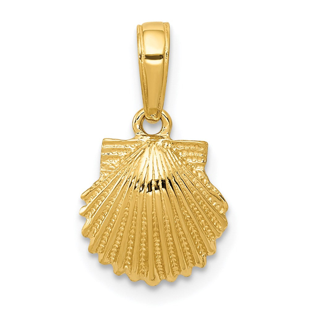 14K Yellow Gold Scallop Shell Pendant