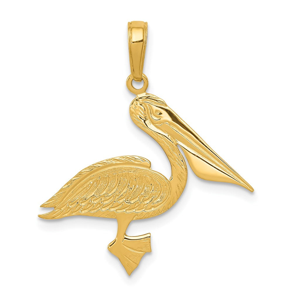 14K Yellow Gold Pelican Pendant