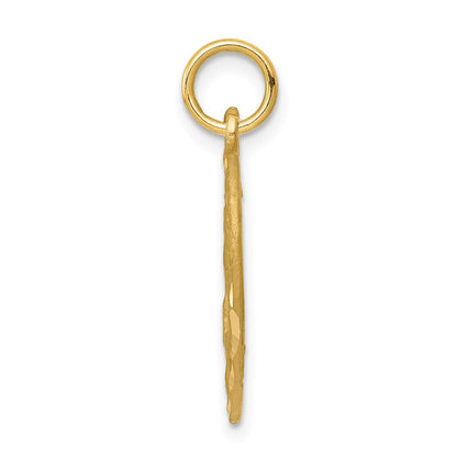 14K Yellow Gold Angel In Heart Charm
