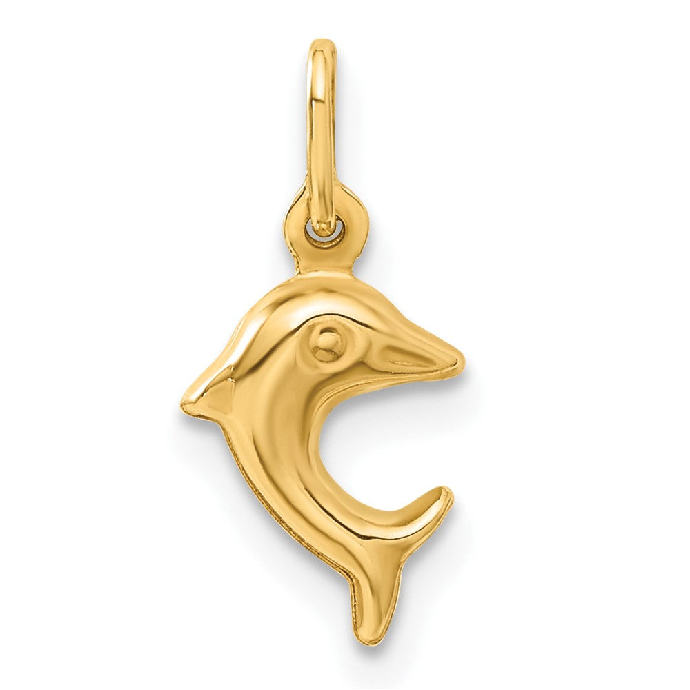 14K Yellow Gold Dolphin Charm