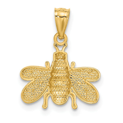 14K Yellow Gold Polished Bee Pendant