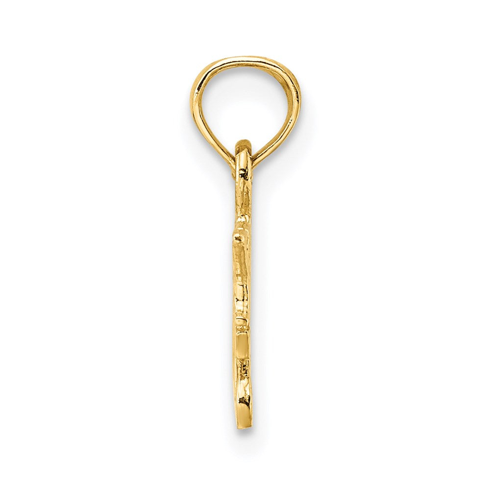 14K Yellow Gold I Heart My Cats Charm