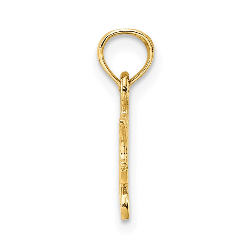 14K Yellow Gold I Heart My Cats Charm