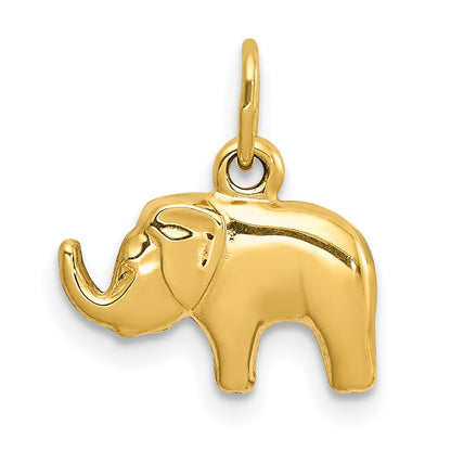 14K Yellow Gold Elephant Charm