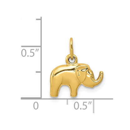 14K Yellow Gold Elephant Charm