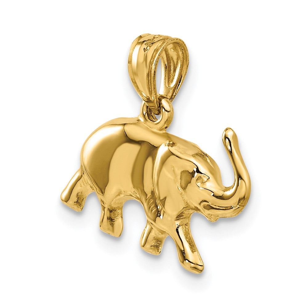 14K Yellow Gold 3-D Elephant Pendant