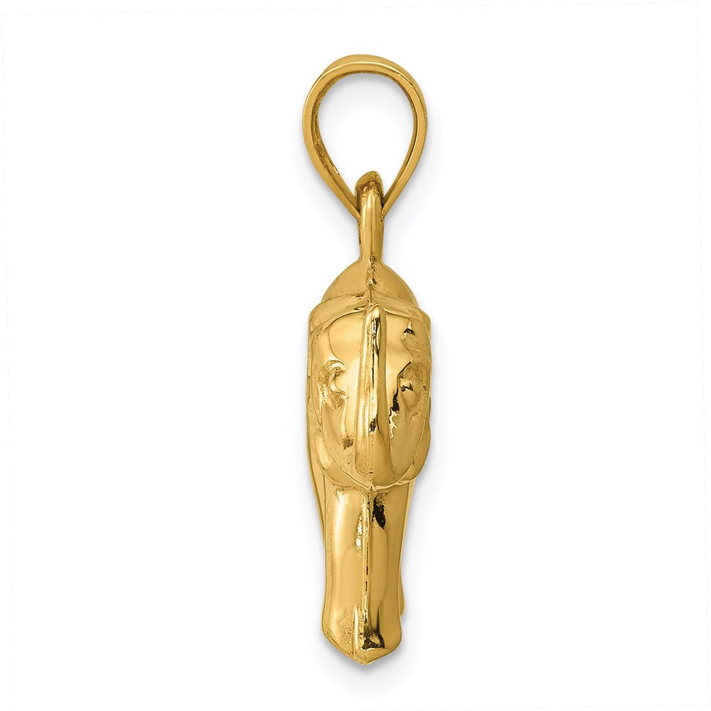 14K Yellow Gold Elephant Pendant
