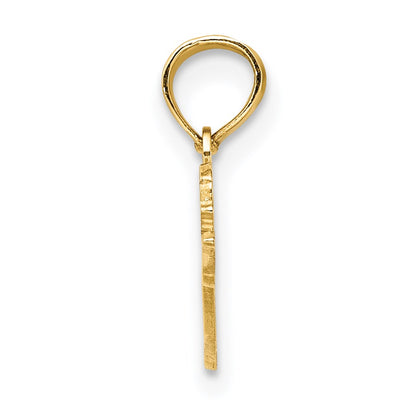 14K Yellow Gold Female Swimmer Charm