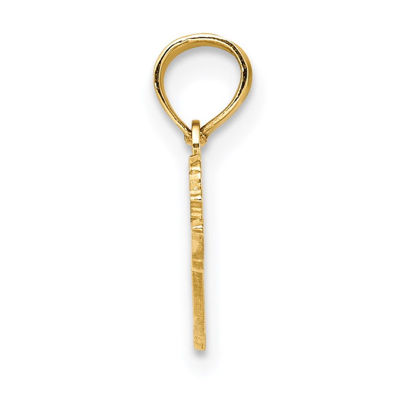 14K Yellow Gold Female Swimmer Charm