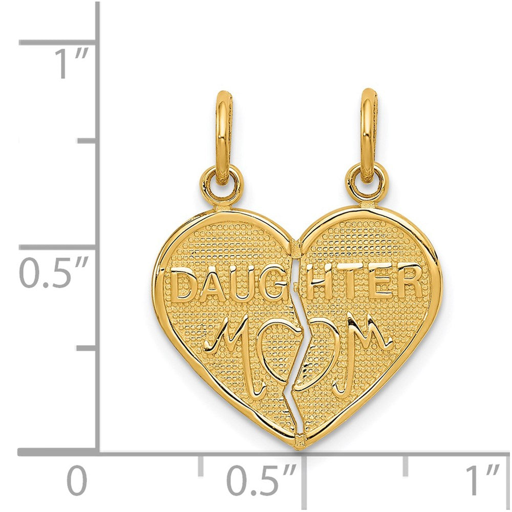14k Yellow Gold Break-apart MOM-DAUGHTER Charm