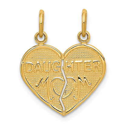 14k Yellow Gold Break-apart MOM-DAUGHTER Charm