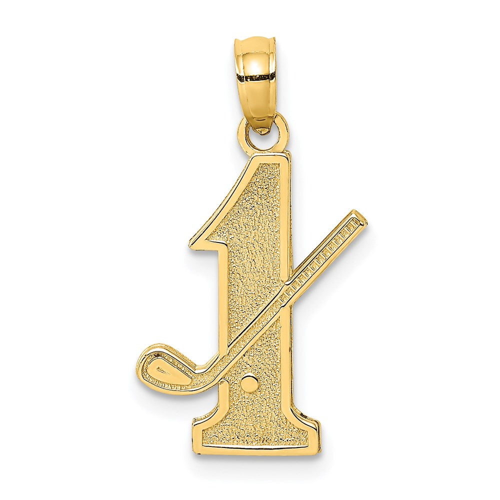 14K Yellow Gold Golf Club And Ball On #1 Charm