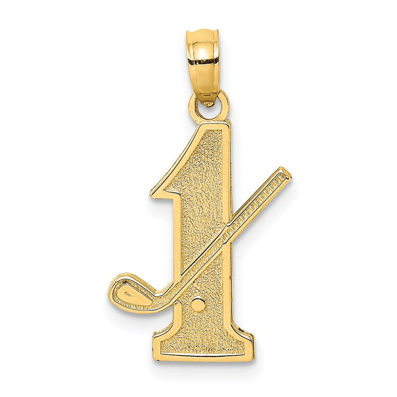 14K Yellow Gold Golf Club And Ball On #1 Charm