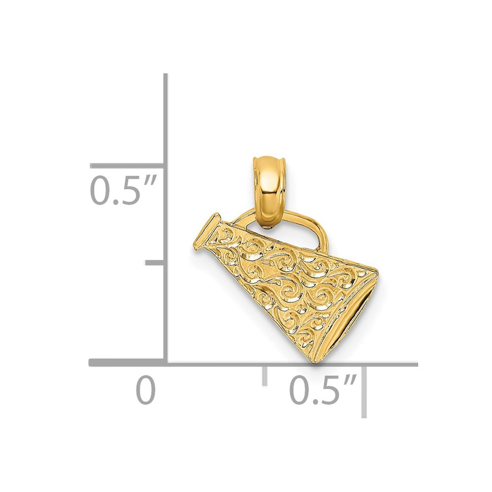 14K Yellow Gold Megaphone With Handle Charm