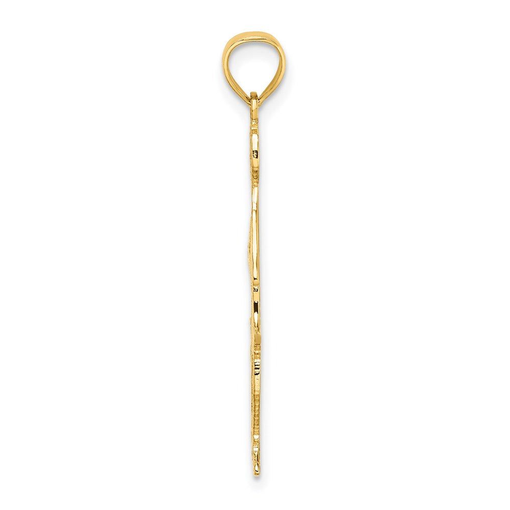 14K Yellow Gold Cheerleader With Hand On Head Charm