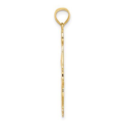 14K Yellow Gold Cheerleader With Hand On Head Charm