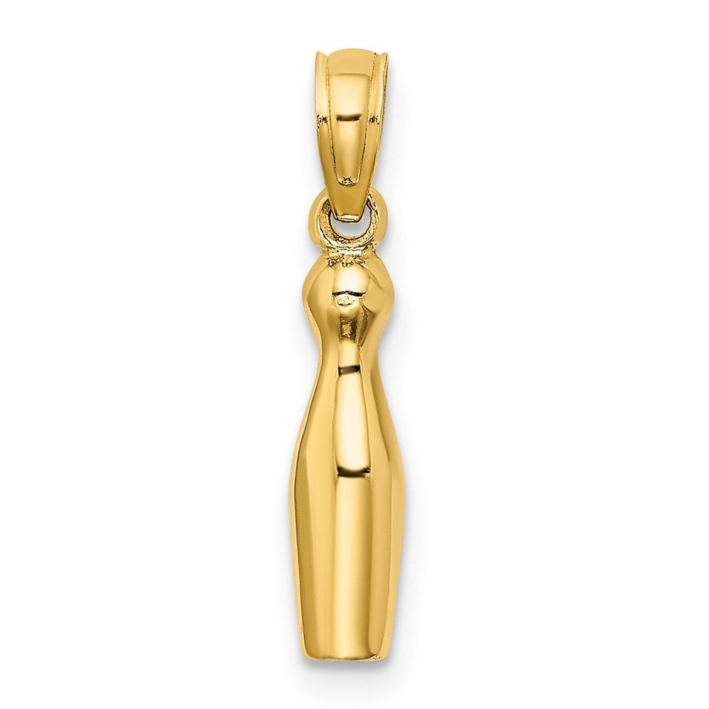 14K Yellow Gold 3-D Bowling Charm
