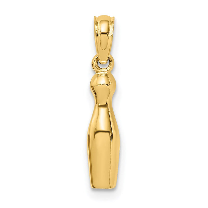 14K Yellow Gold 3-D Bowling Charm