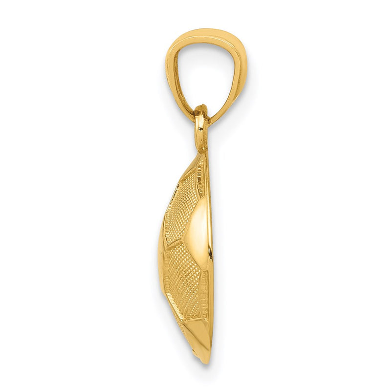 14K Yellow Gold Soccer Ball Pendant