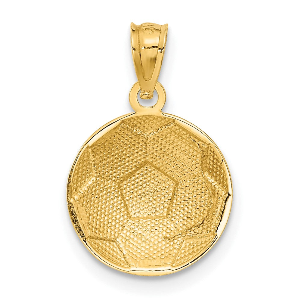 14K Yellow Gold Soccer Ball Pendant