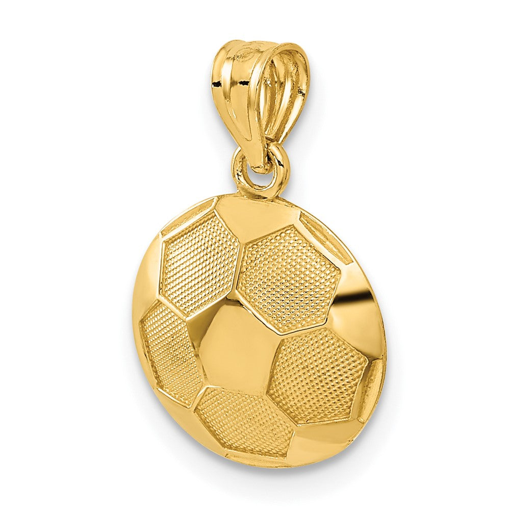 14K Yellow Gold Soccer Ball Pendant