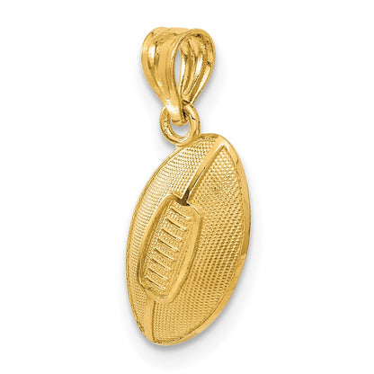 14K Yellow Gold Football Pendant