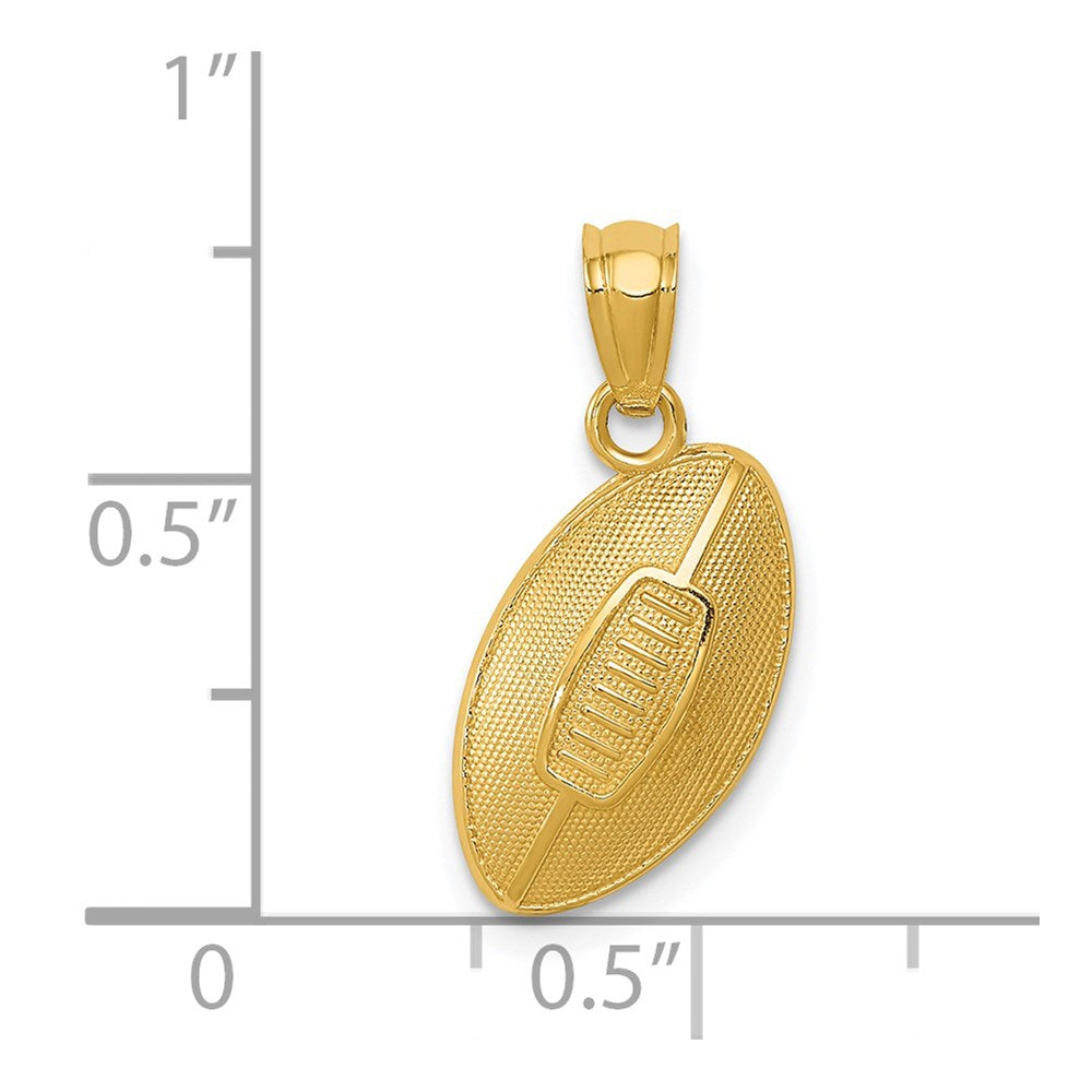 14K Yellow Gold Football Pendant