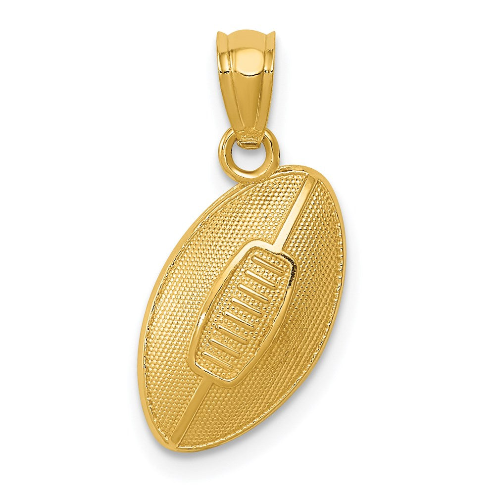 14K Yellow Gold Football Pendant