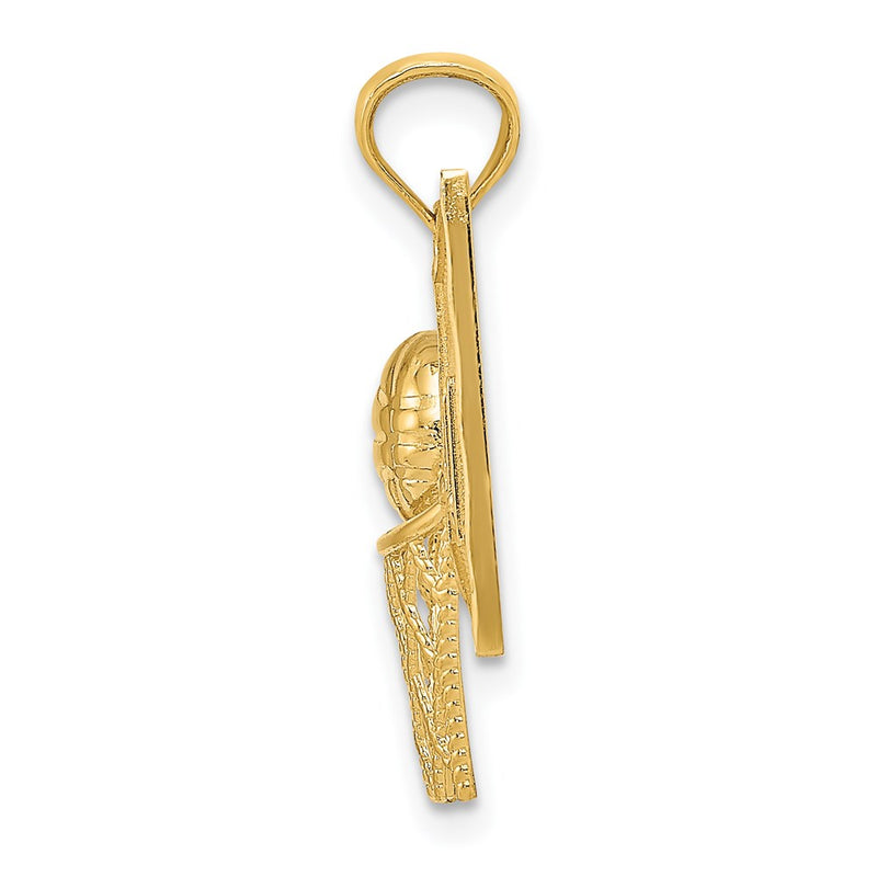 14K Yellow Gold Basketball Pendant
