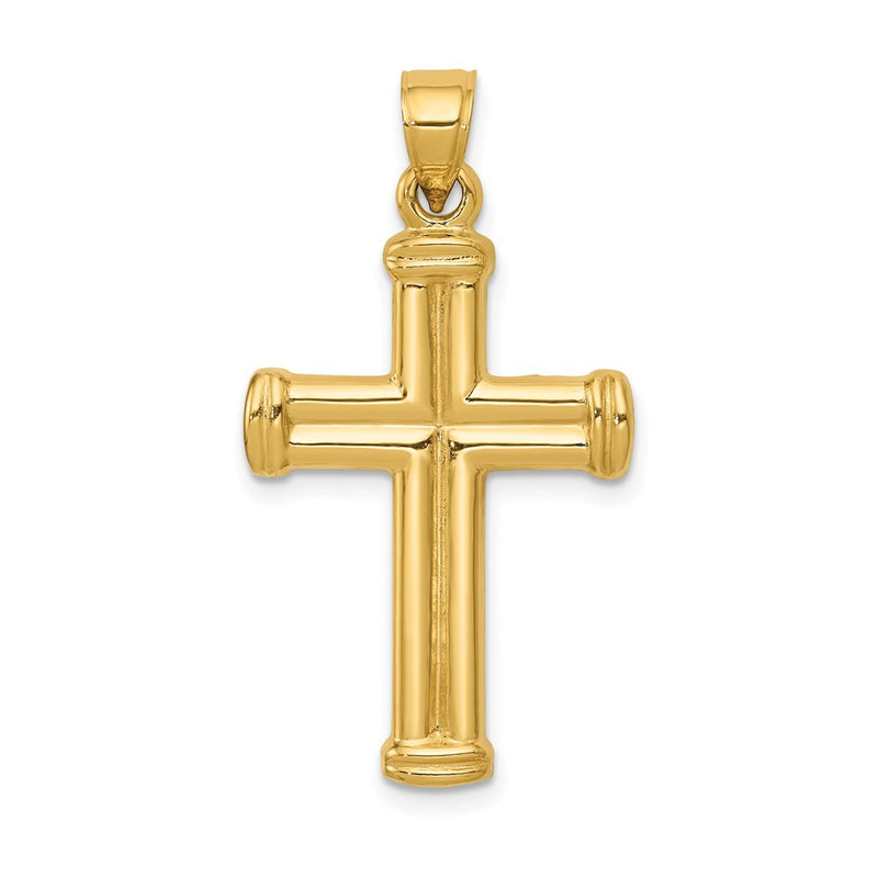 14K Yellow Gold Hollow Cross Pendant