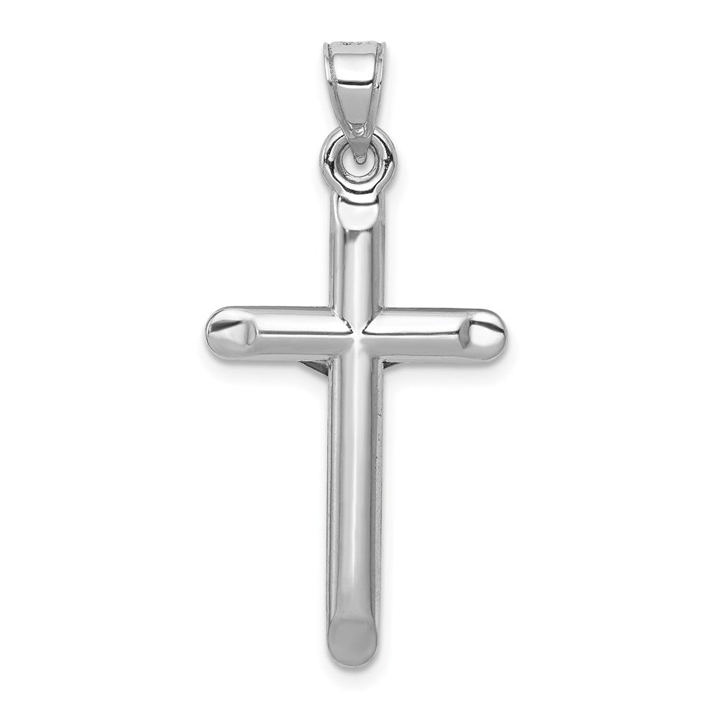 14K White Gold Crucifix Pendant