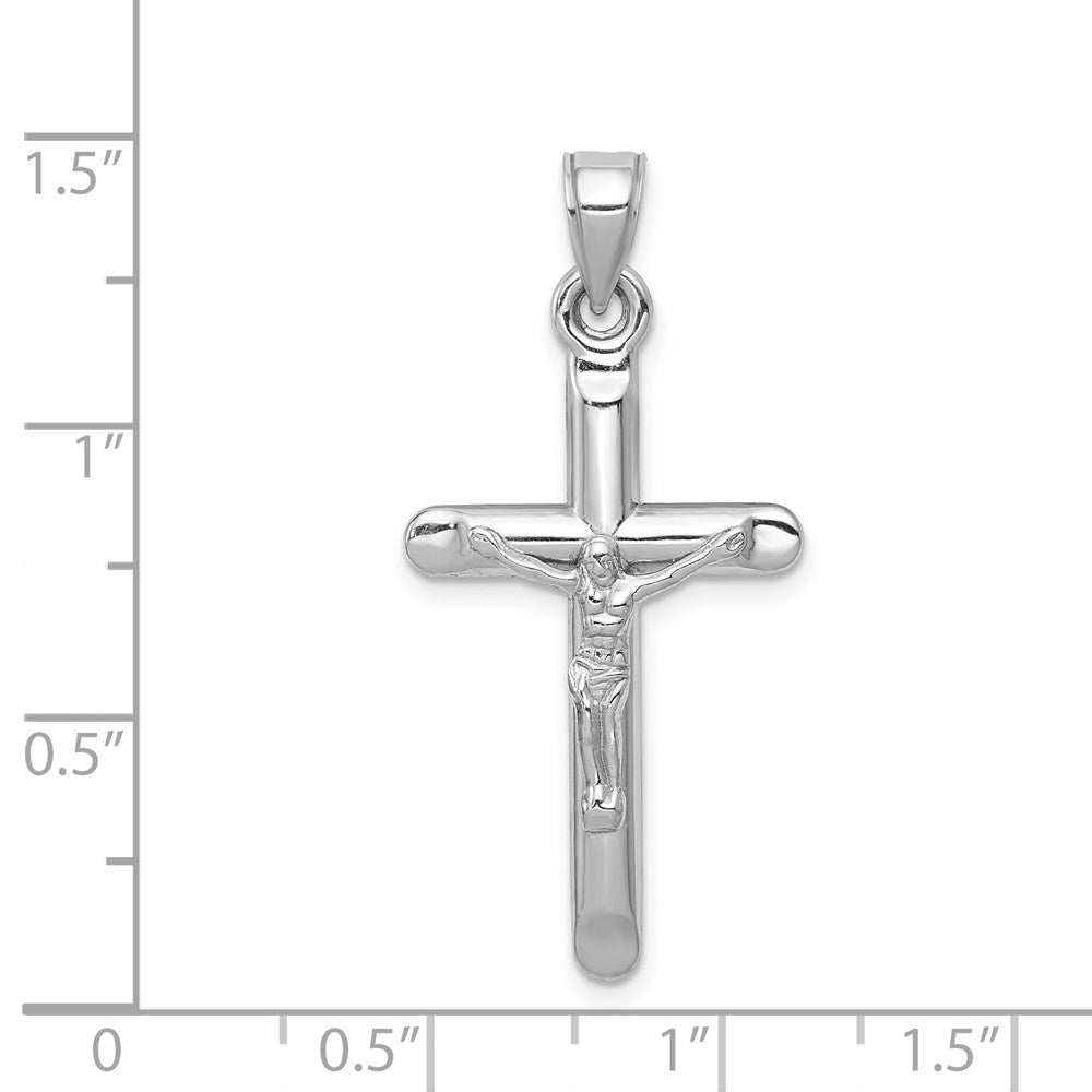 14K White Gold Crucifix Pendant