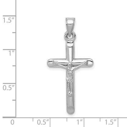 14K White Gold Crucifix Pendant