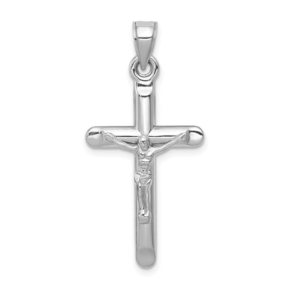 14K White Gold Crucifix Pendant