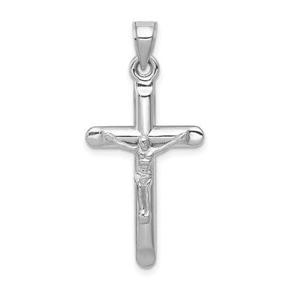 14K White Gold Crucifix Pendant