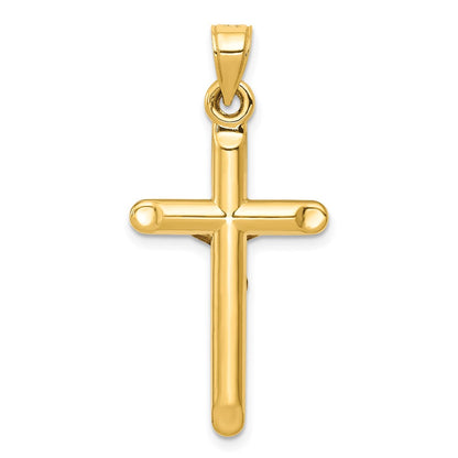 14K Yellow Gold Hollow Crucifix Pendant