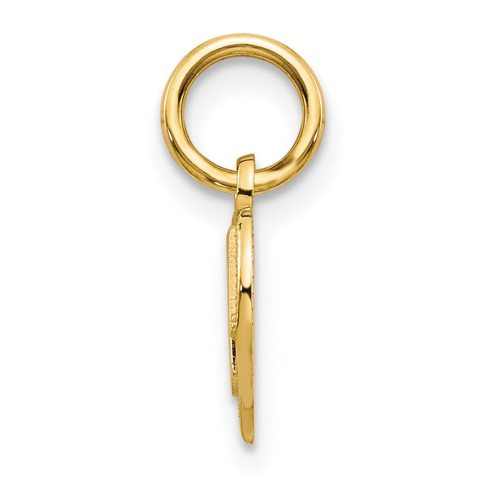 14K Yellow Gold Mom Heart Charm