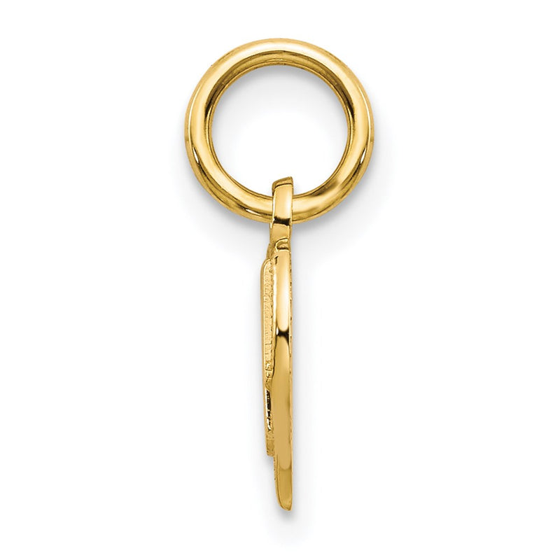14K Yellow Gold Mom Heart Charm