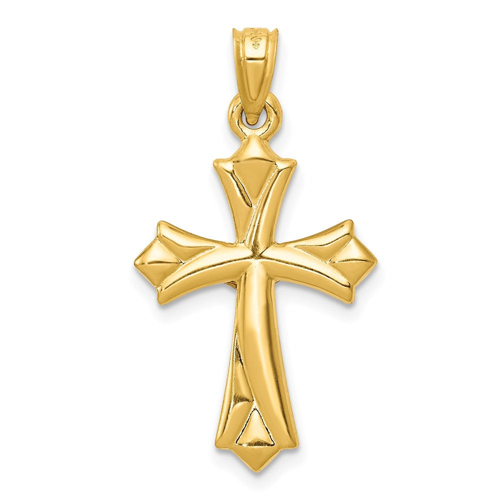 14K Yellow Gold Reversible Crucifix Pendant