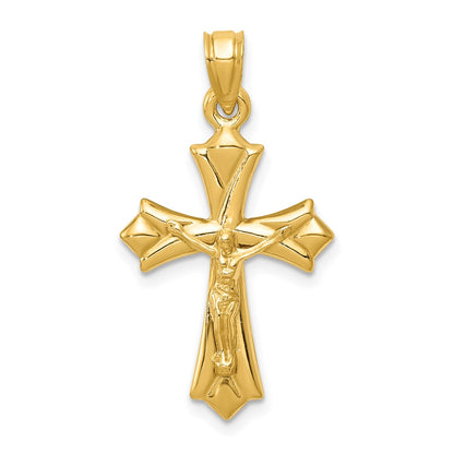 14K Yellow Gold Reversible Crucifix Pendant