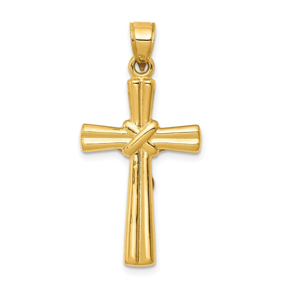 14K Yellow Gold Reversible Crucifix Pendant