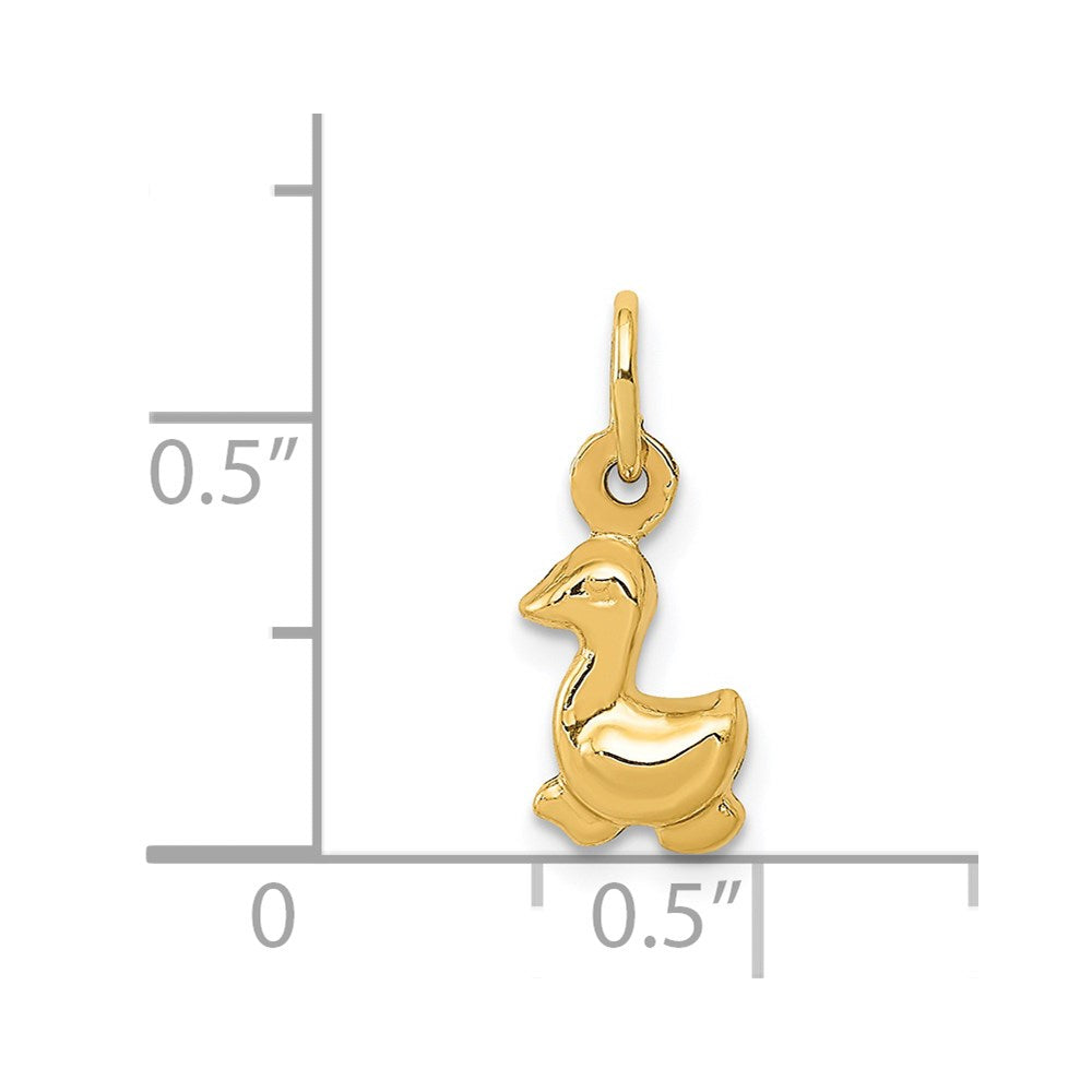 14K Yellow Gold Duck Charm